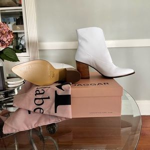 NEVER WORN JAGGER THE LABEL heeled boots